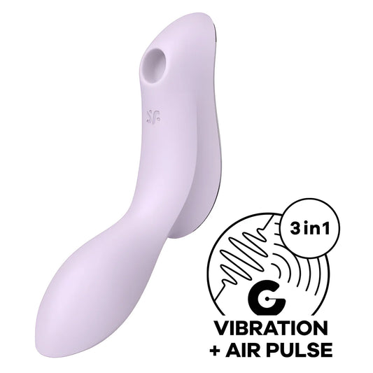 satisfyer vibrateur curvy trinity 2 air pulse noir