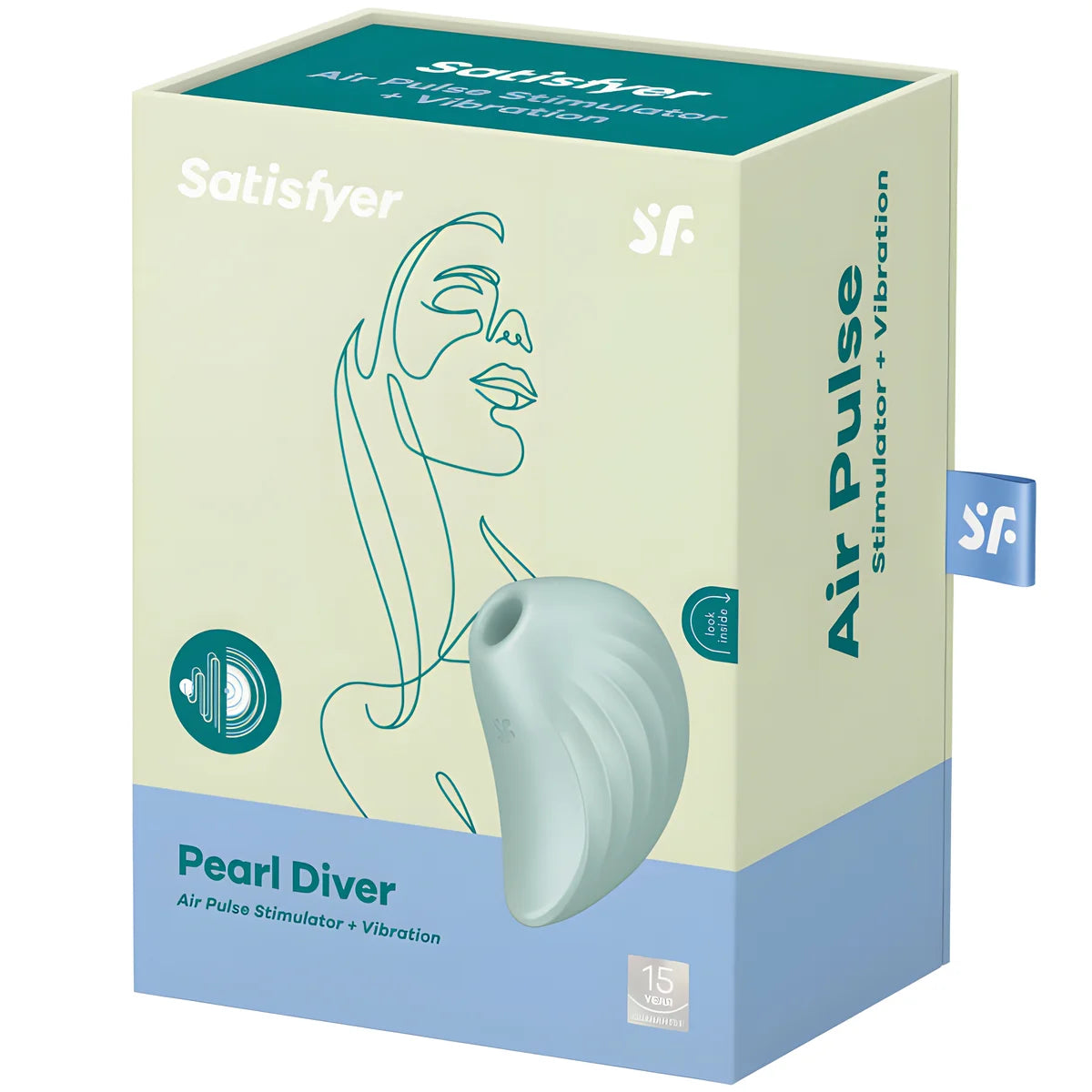 satisfyer stimulateur et vibrateur pearl diver vert