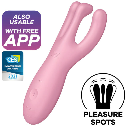 satisfyer application vibrateur threesome 4 rose