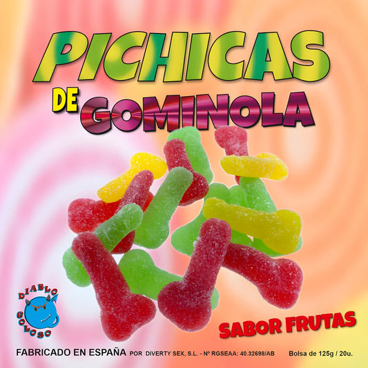 diablo goloso pichitas gumminol aux fruits avec sucre