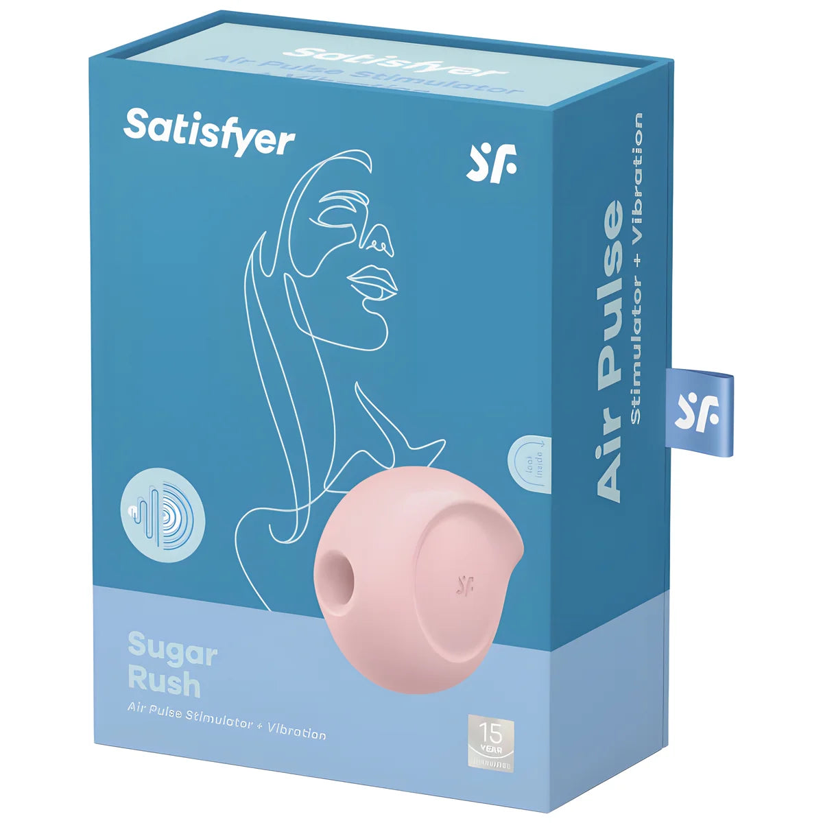 satisfyer stimulateur et vibrateur dimpulsions dair sugar rush rose