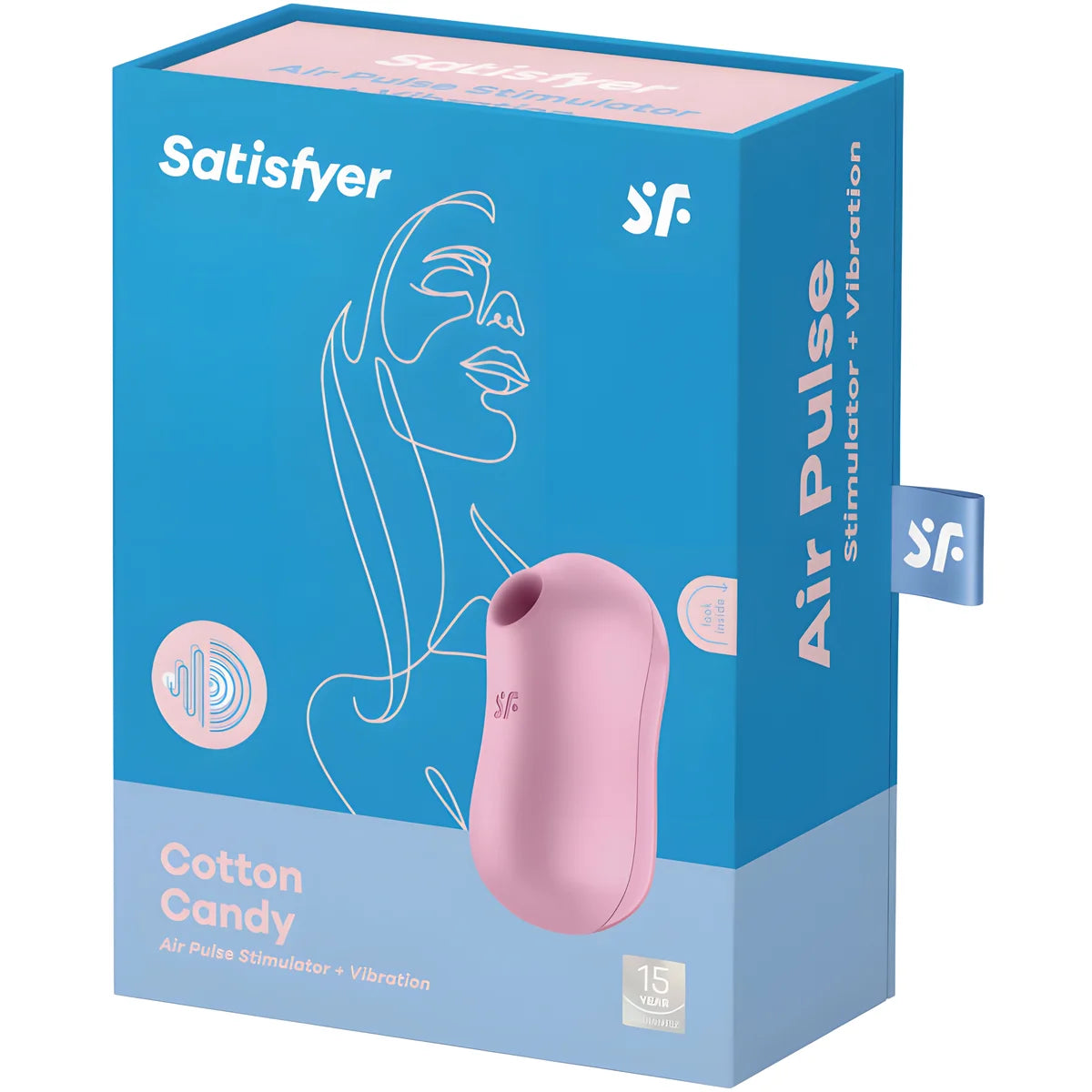 satisfyer stimulateur et vibrateur dimpulsions dair de barbe a coton lilas