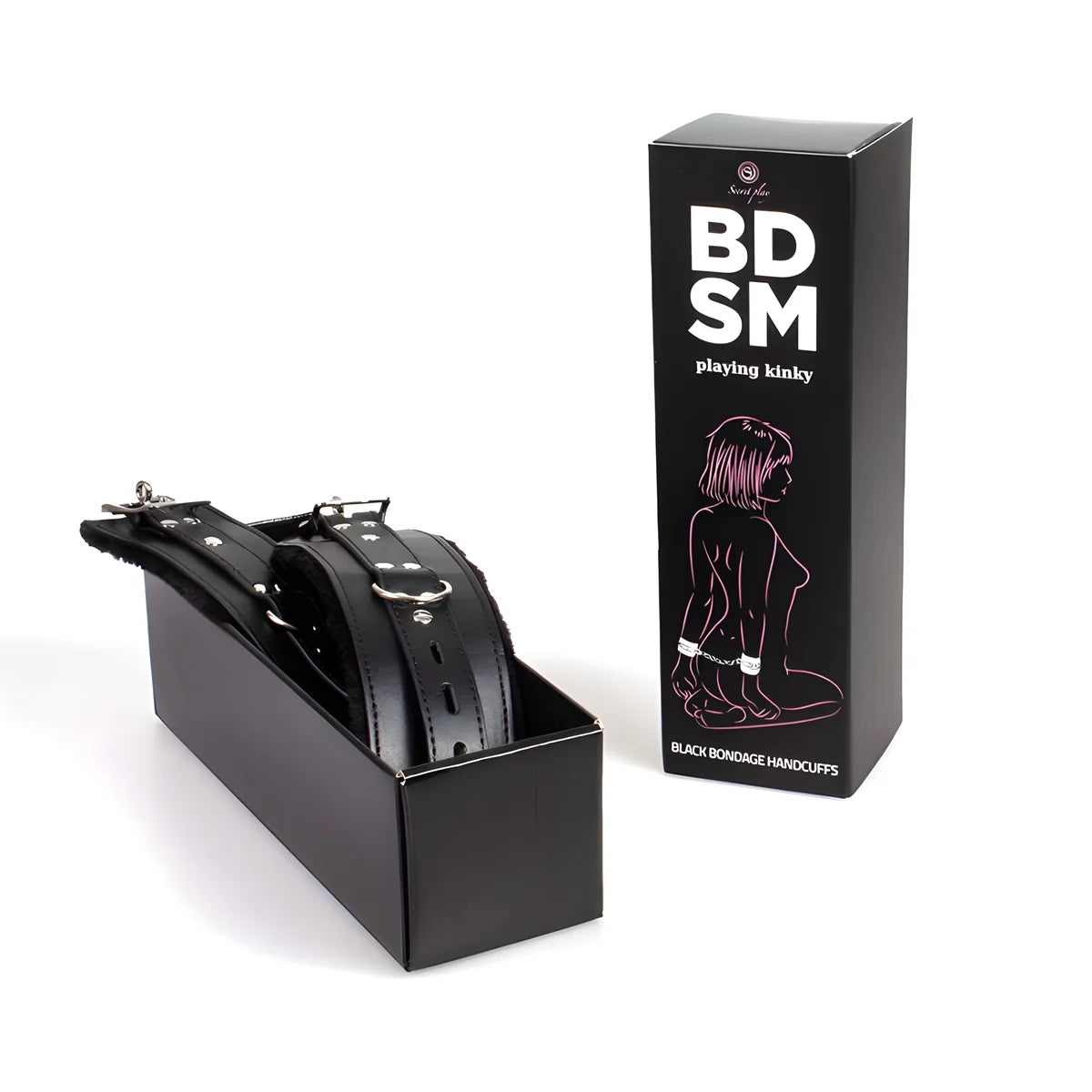 secretplay menottes de bondage noires collection bdsm