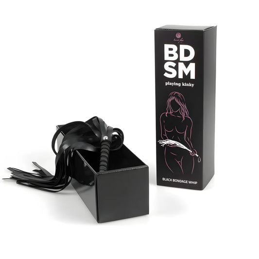 secretplay fouet de bondage noir collection bdsm