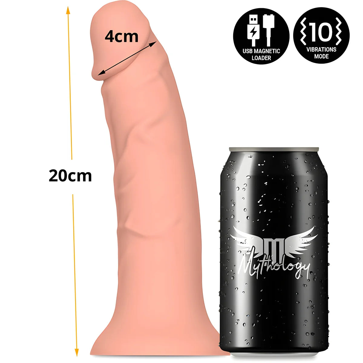 mythology asher original dildo m vibrateur compatible avec la technologie sans fil watchme
