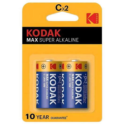 kodak pile alcaline max c lr14 2 unite
