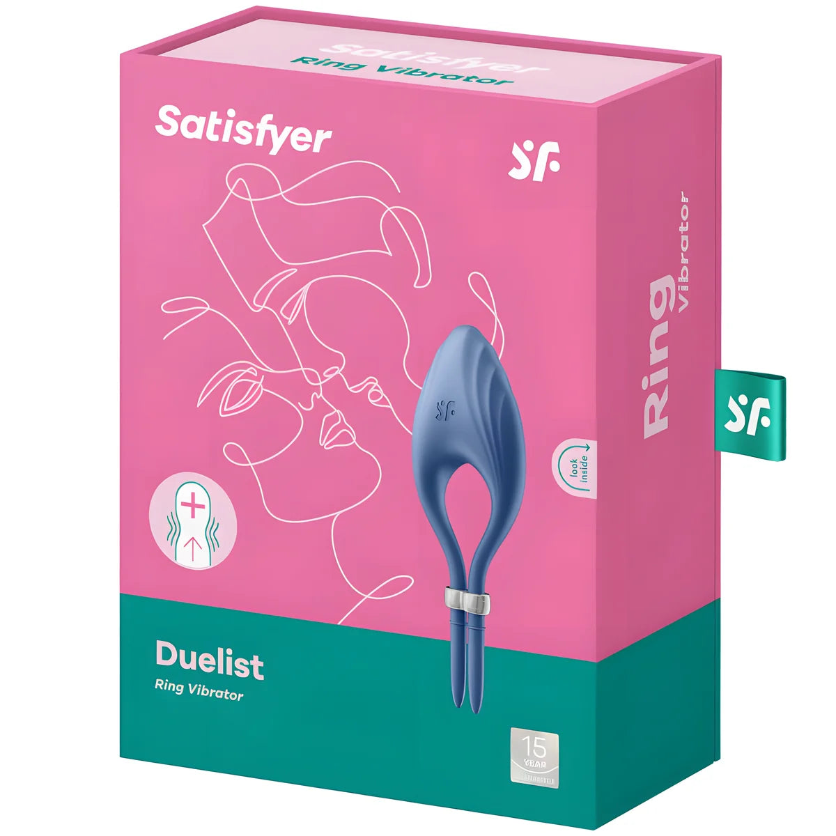 satisfyer vibrateur anneau duelist bleu