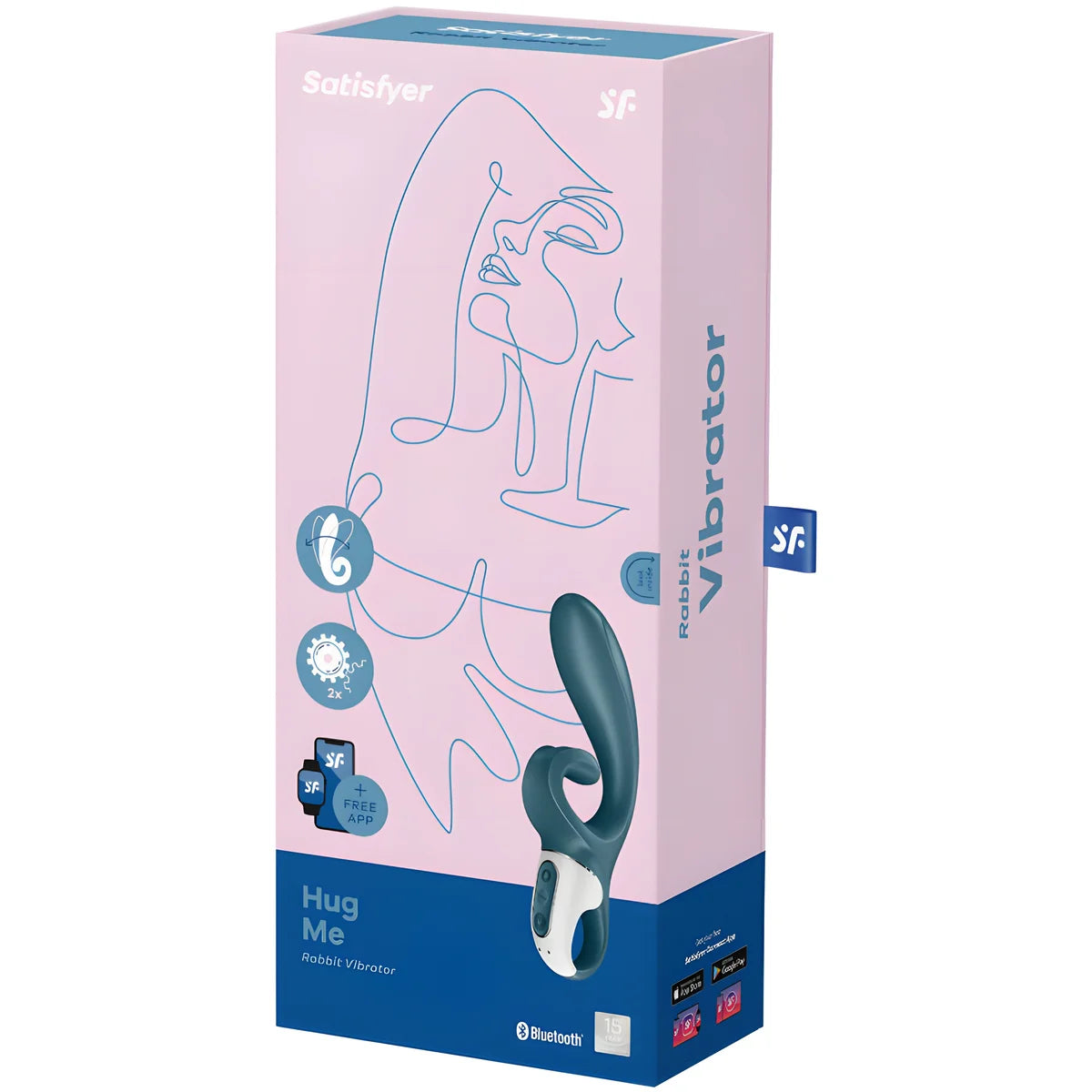 satisfyer application vibrateur hug me rabbit rose