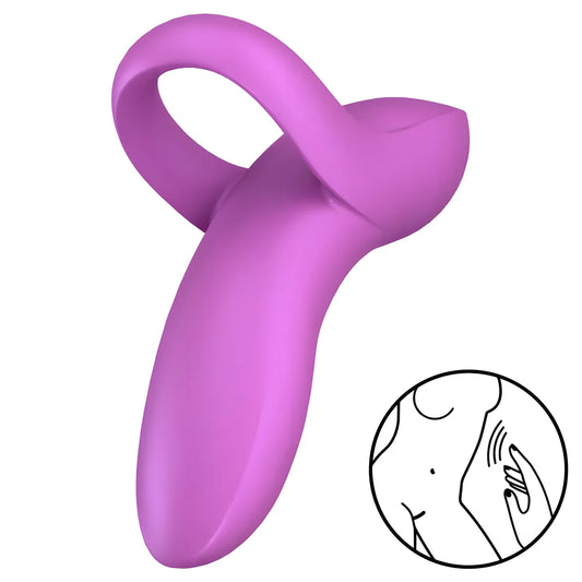 satisfyer vibrateur doigts bold lover blanc