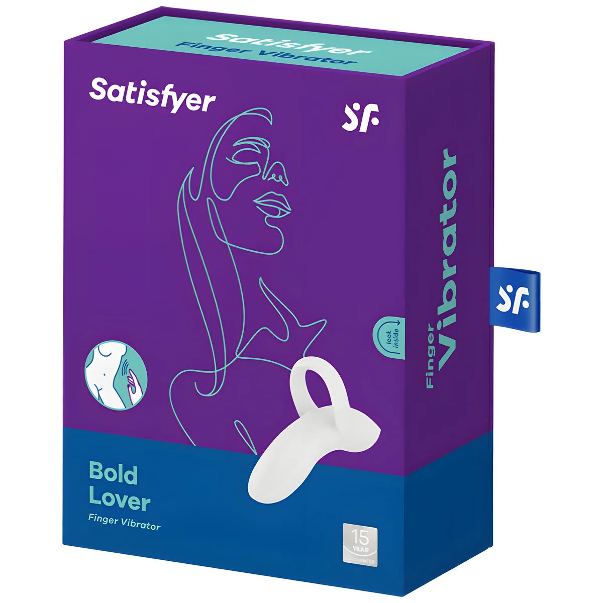 satisfyer vibrateur doigts bold lover blanc