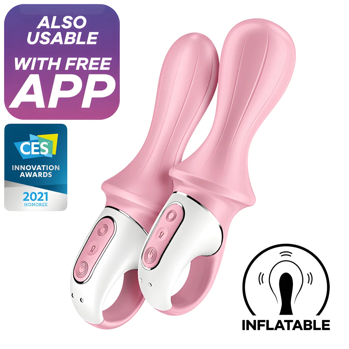satisfyer air pump booty 5 vibrateur anal gonflable rose
