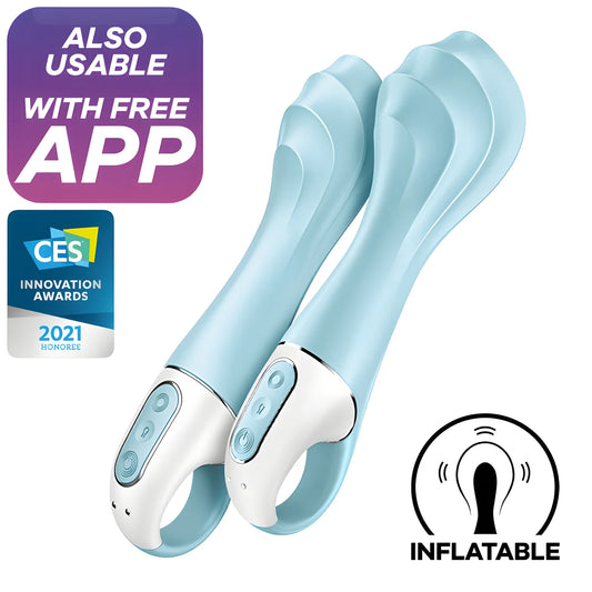 satisfyer air pump vibrator 5 app gonflable g spot vibrator bleu