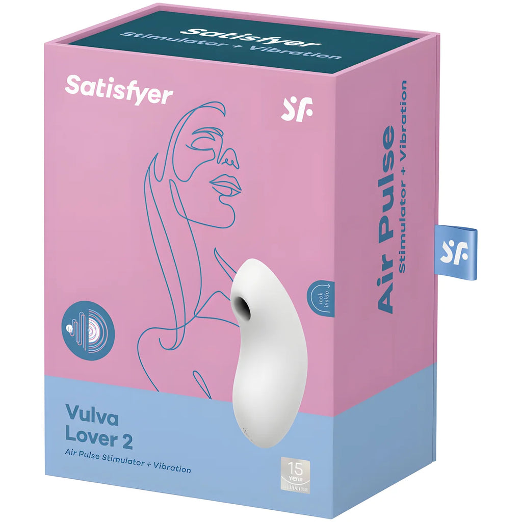 satisfyer stimulateur et vibrateur vulva lover 2 air pulse bleu