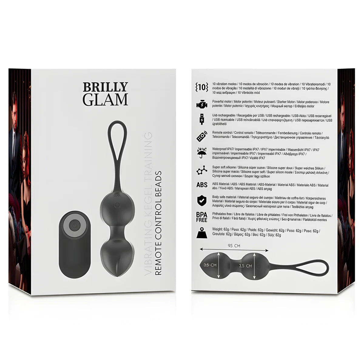 brilly glam perles de kegel vibrantes telecommande