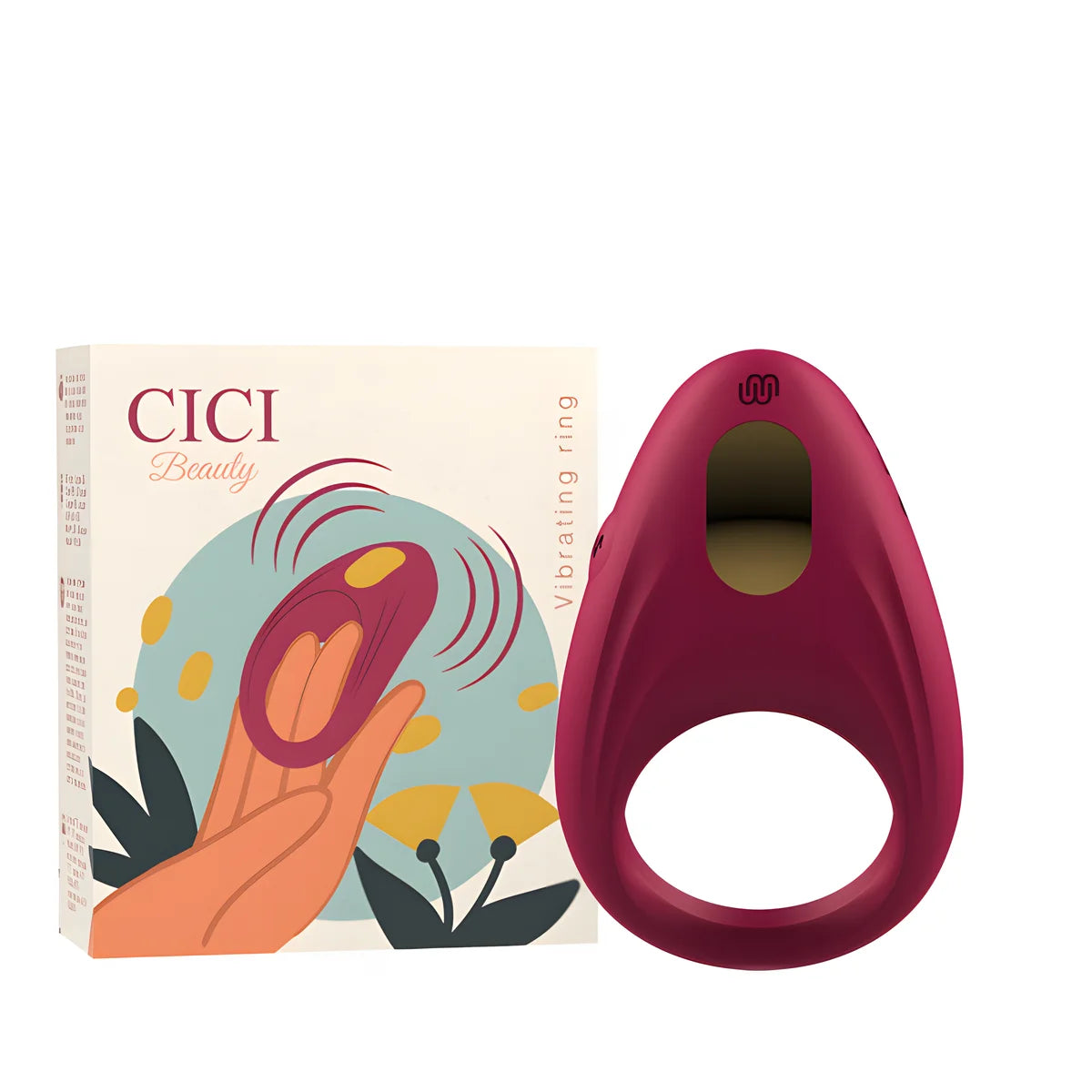 cici beauty anneau vibrant en silicone premium