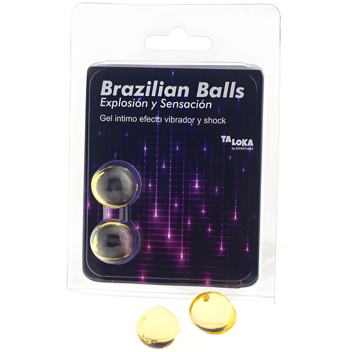 taloka 2 balles bresiliennes vibrant effet de choc gel excitant