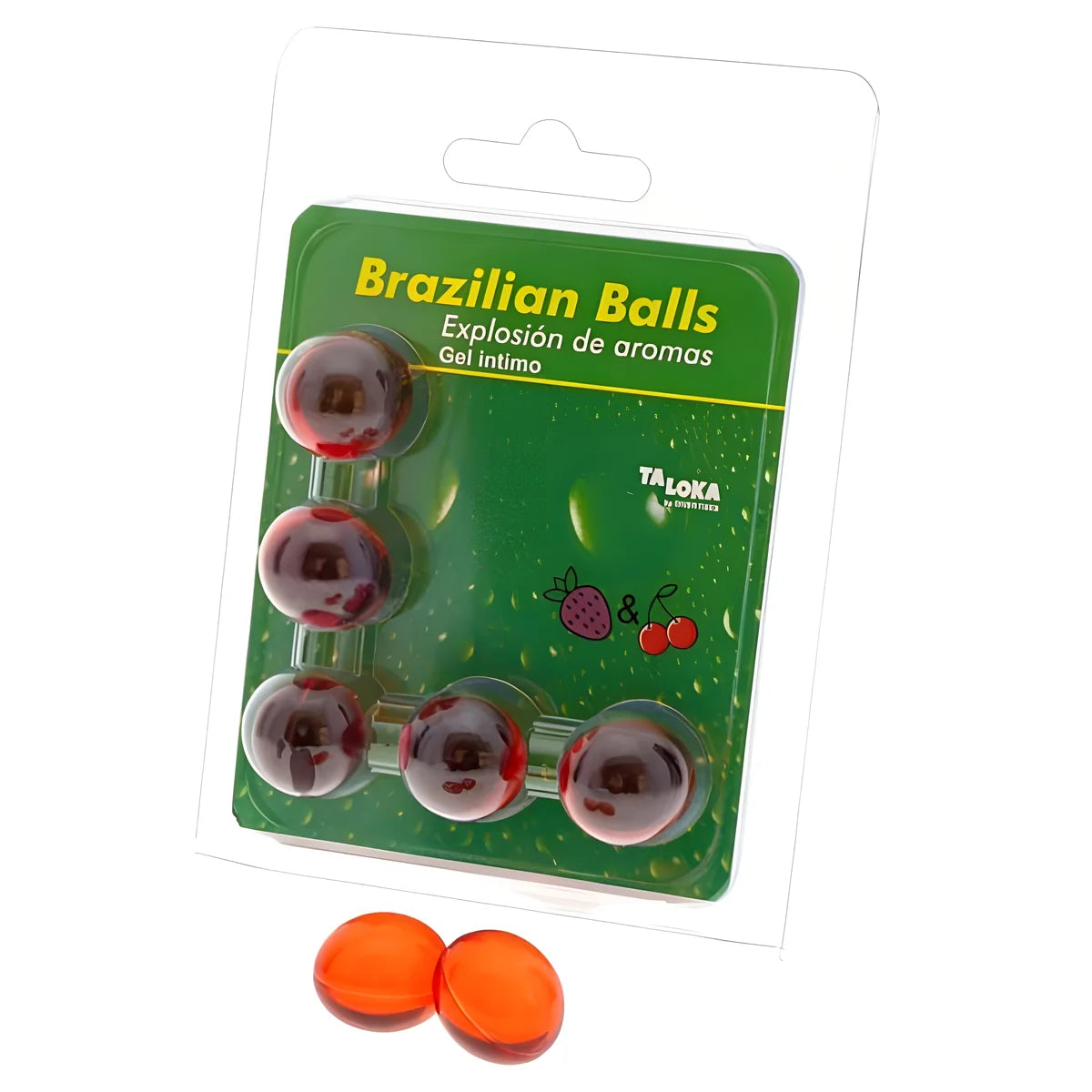 taloka 5 boules bresiliennes gel intime fraise cerise