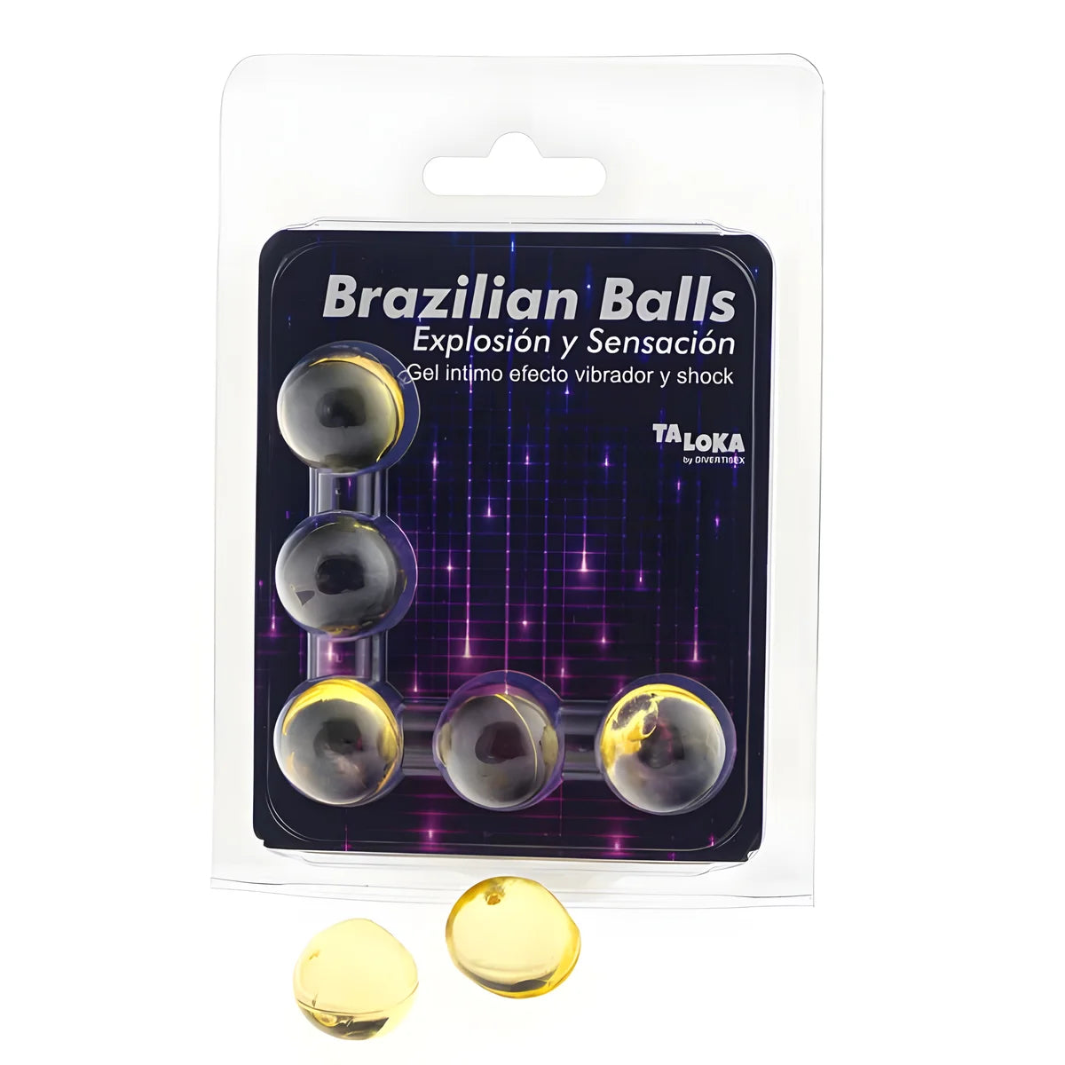 taloka 5 balles bresiliennes vibrant effet de choc gel excitant