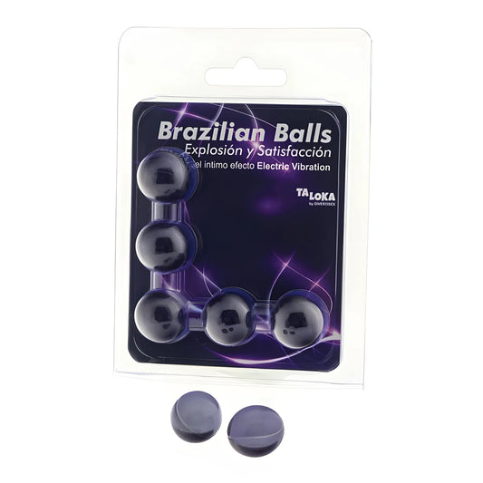 taloka 5 balles bresiliennes effet vibrant electrique gel excitant