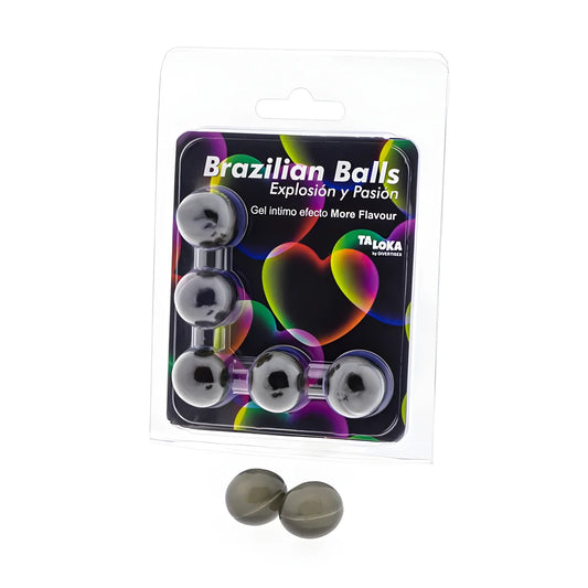 taloka 5 boules bresiliennes plus deffet de saveur gel excitant