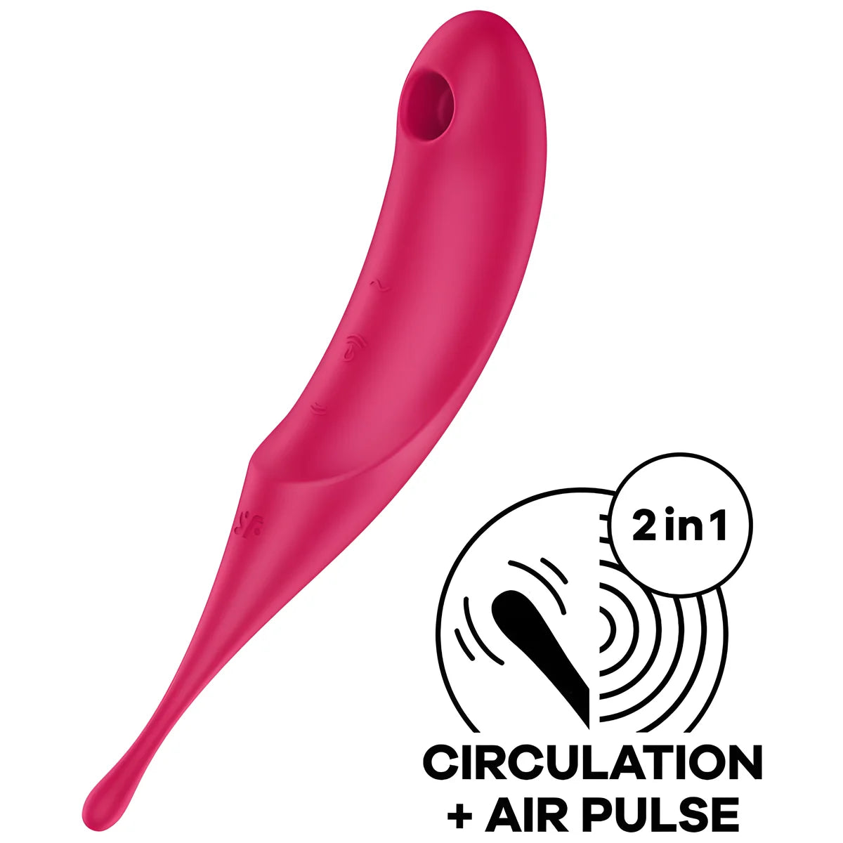 satisfyer stimulateur et vibrateur twirling pro air pulse rouge