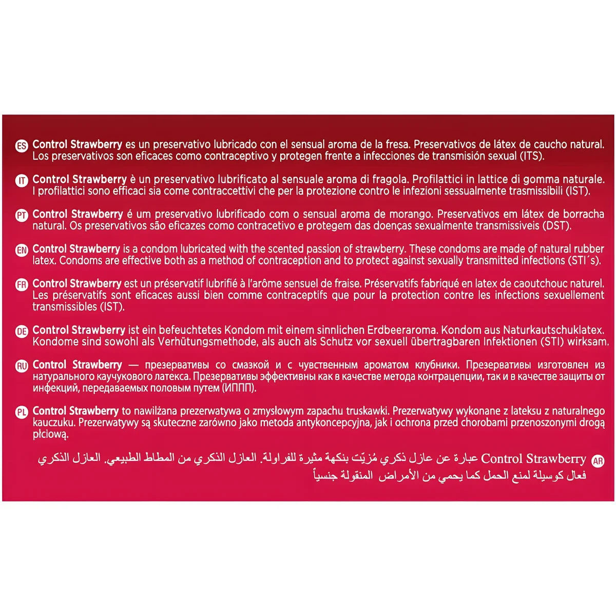 control preservatifs adapta fraise 144 unites