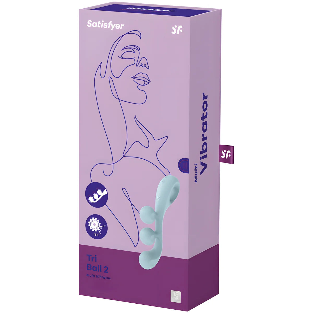 satisfyer vibrateur multi tri ball 2 bleu