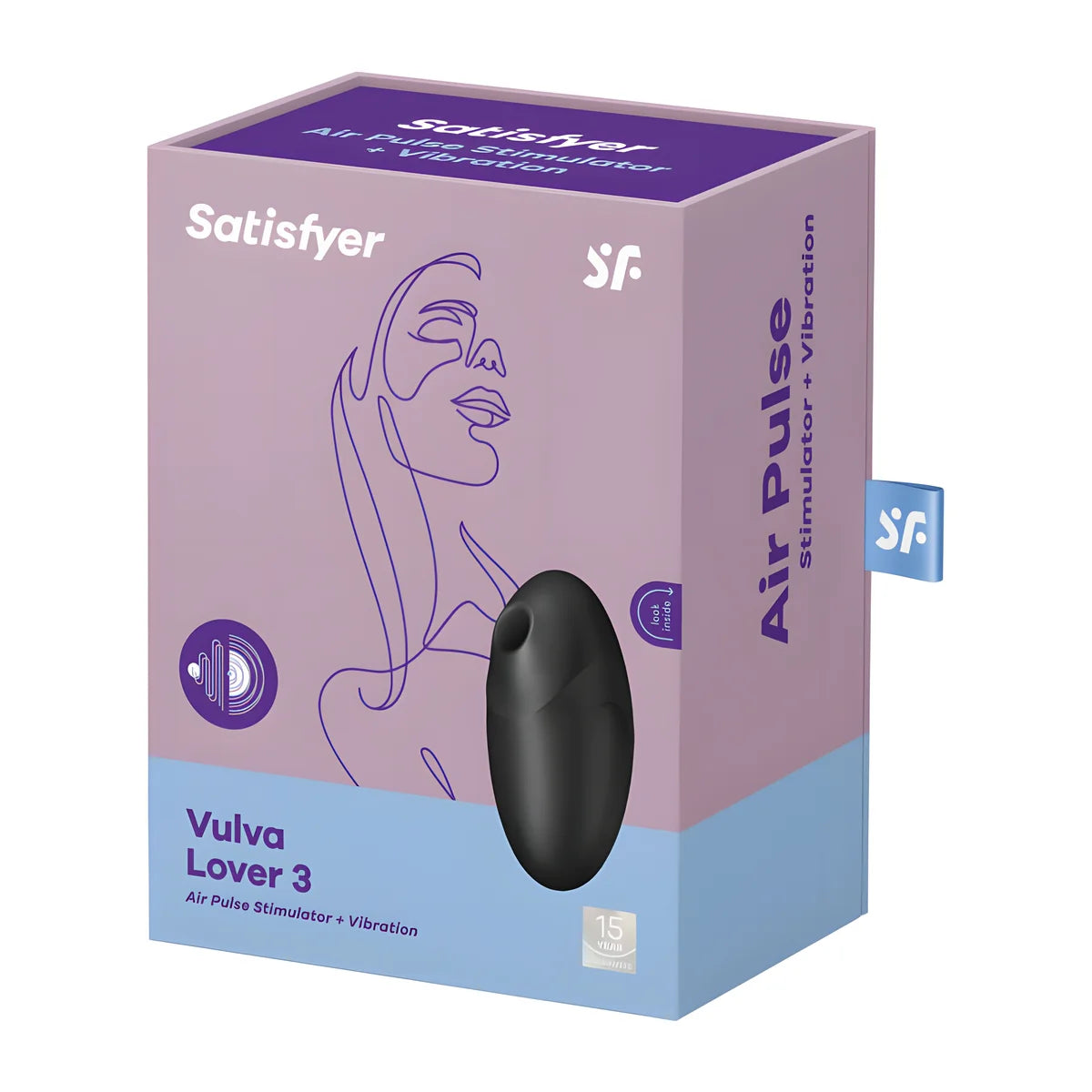 satisfyer stimulateur et vibrateur vulva lover 3 noir