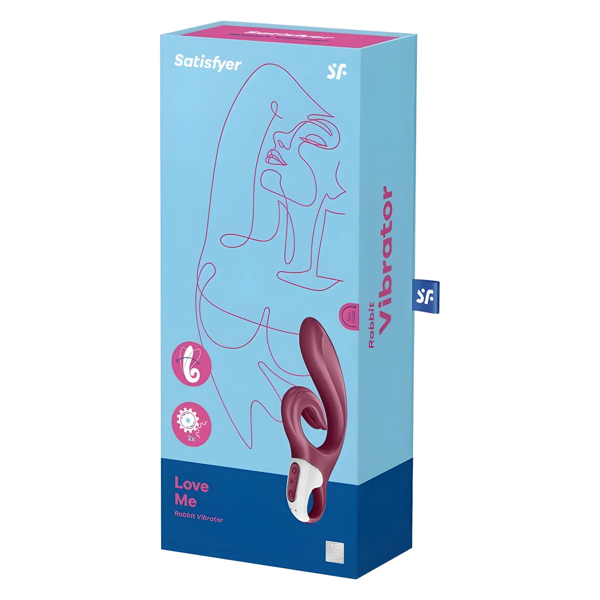 satisfyer love me rabbit vibration bleu
