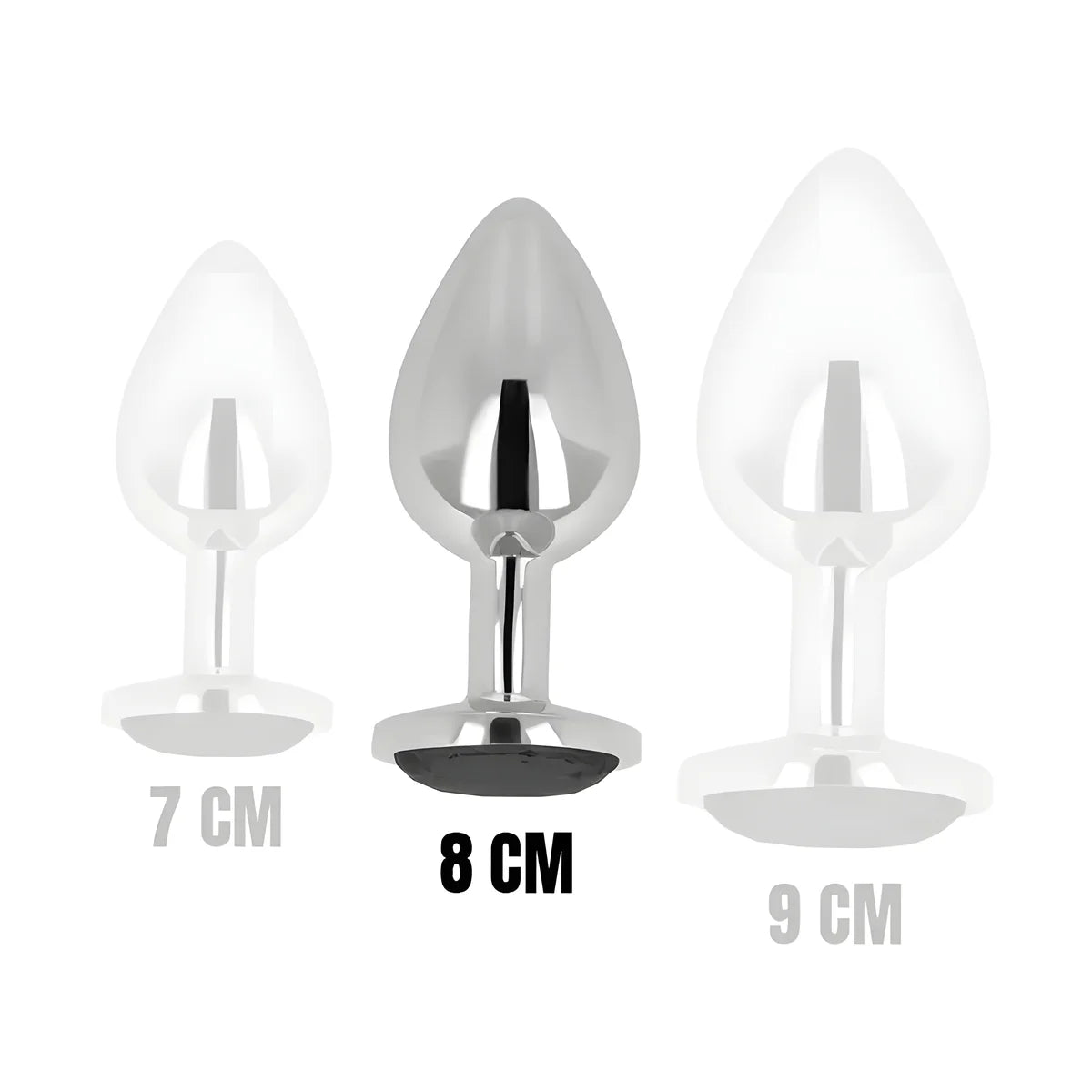 ohmama plug anal avec cristal noir 8 cm