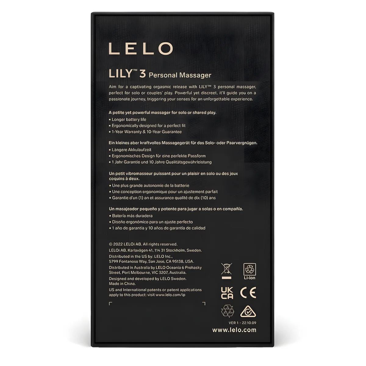 lelo masseur personnel lily 3 vert polaire