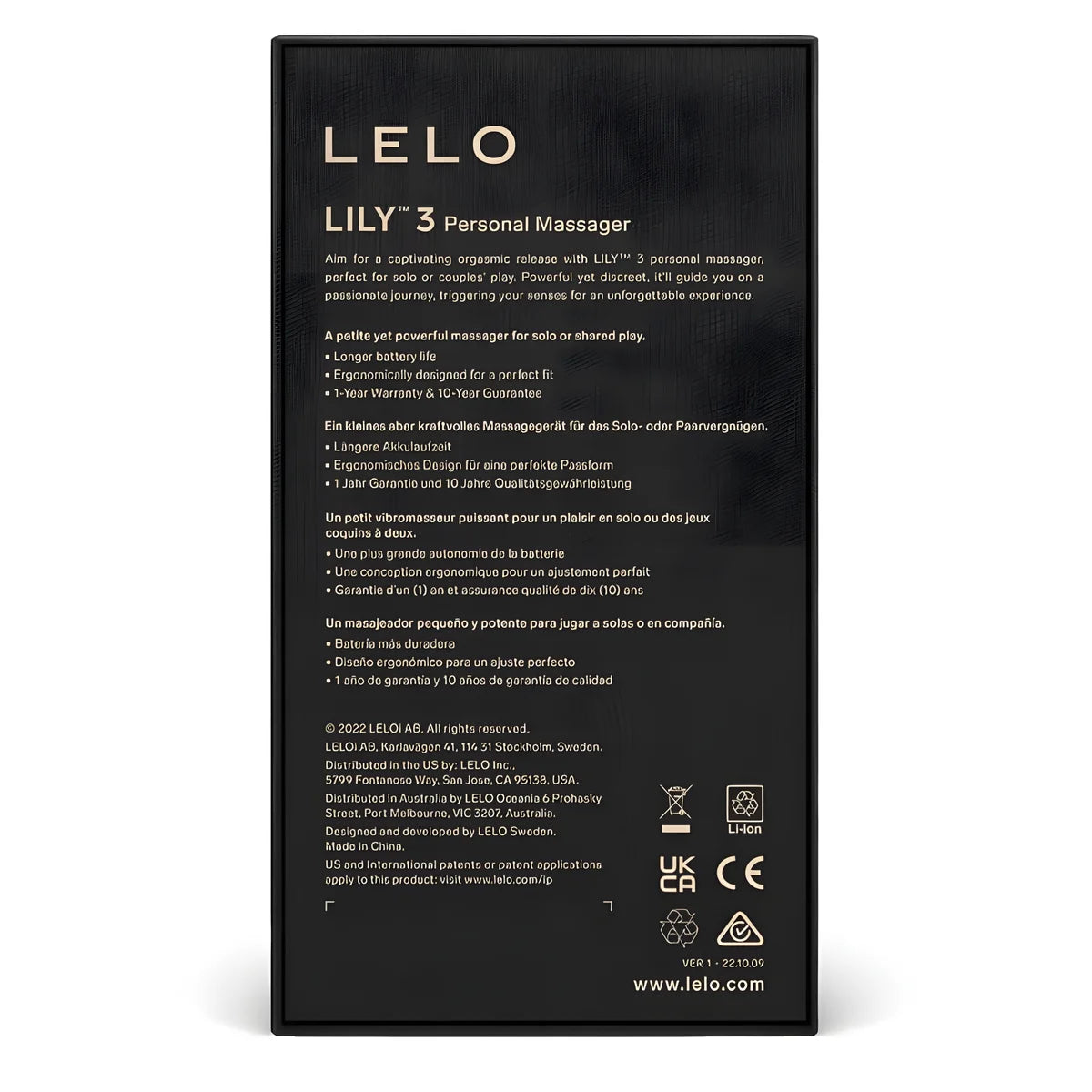 lelo masseur personnel lily 3 vert polaire
