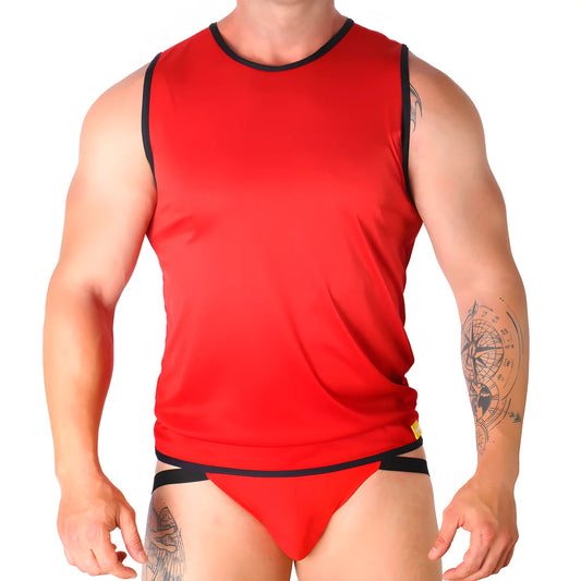 macho t shirt rouge s m