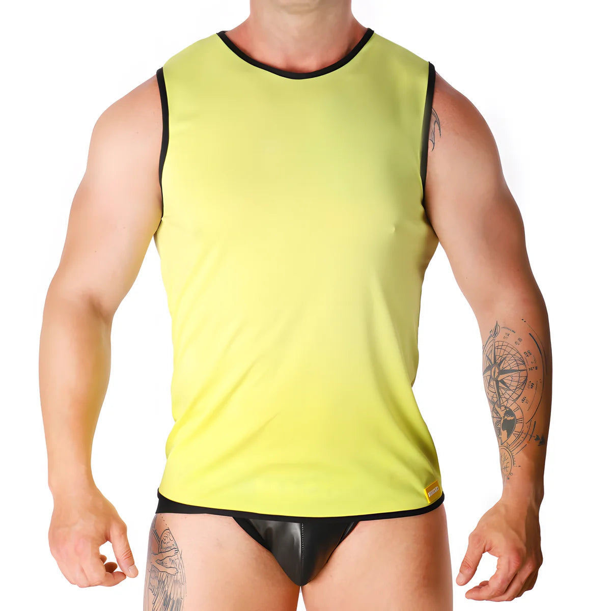 macho t shirt jaune s m