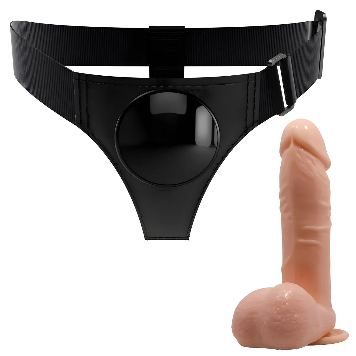 pretty love harnais slips harnais universel avec gode tom 20 cm naturel