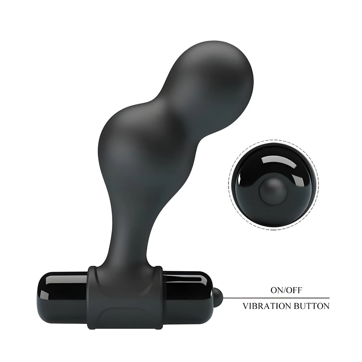 mr play plug anal vibrateur en silicone noir