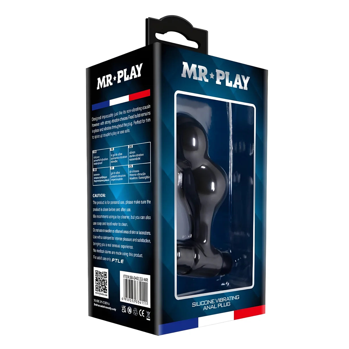 mr play plug anal vibrateur en silicone noir