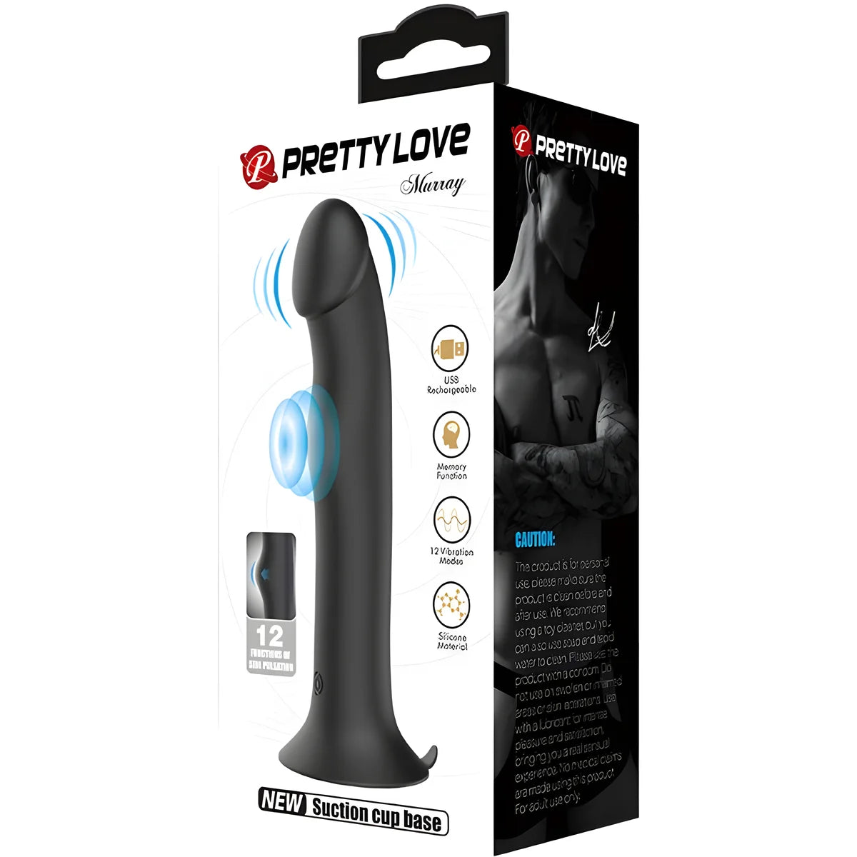 pretty love vibrateur murray et ventouse de clitoris noir