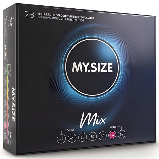 my size mix preservatifs 64 mm 28 unites