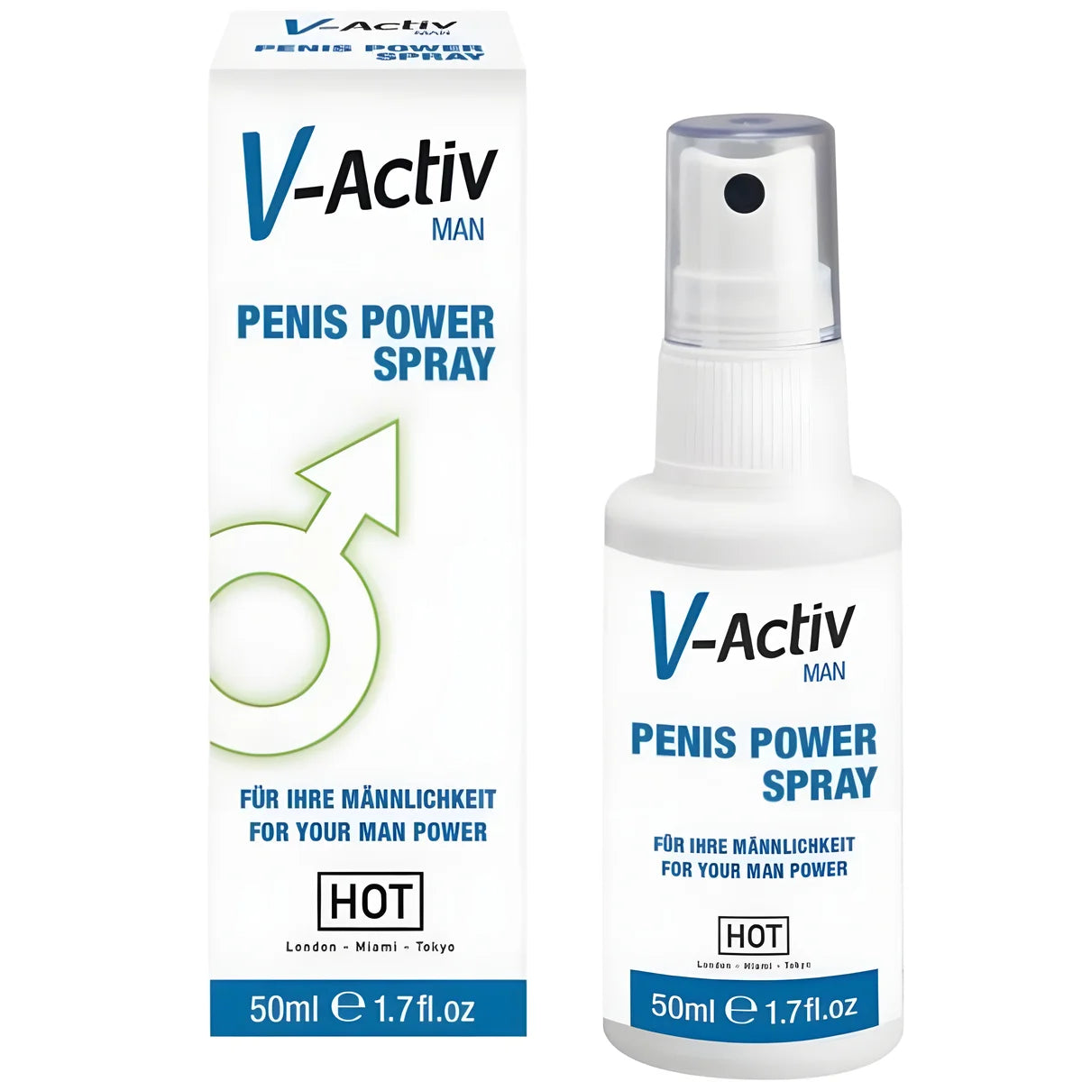 hot v activ penis power spray homme 50ml