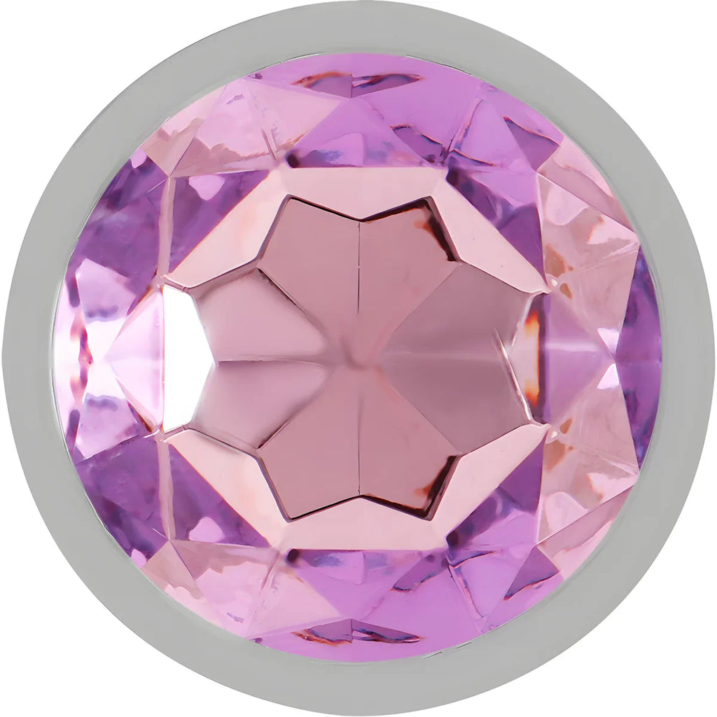 Plug anal métal avec cristal bijou Intense — détail texture surface