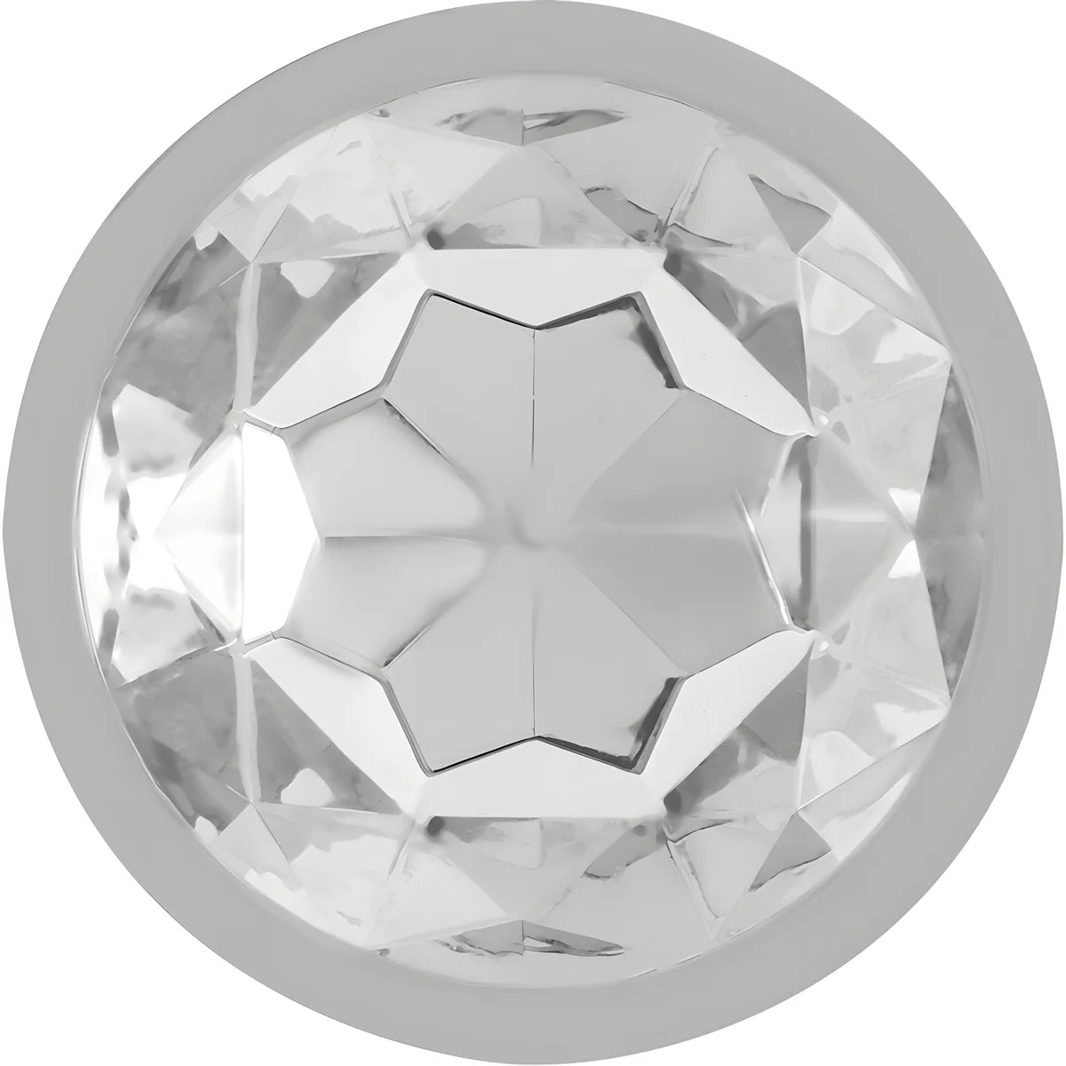 intense plug anal en metal aluminium avec cristal dargent taille l