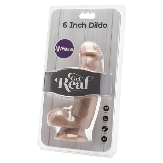get real gode 12 cm avec billes vibrateur skin