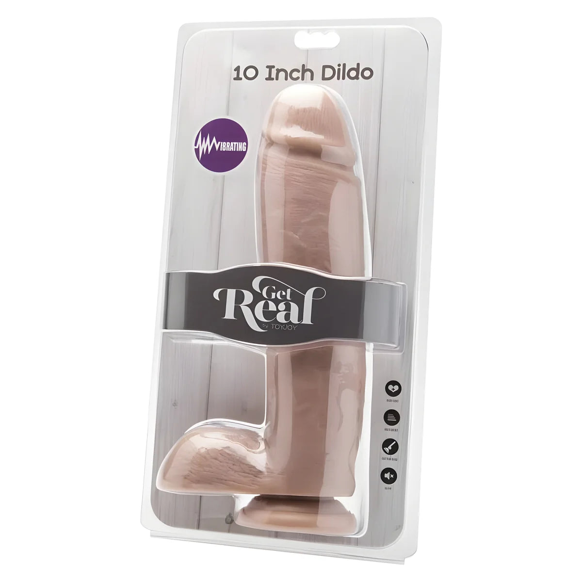 get real gode 25 5 cm avec billes vibrateur skin
