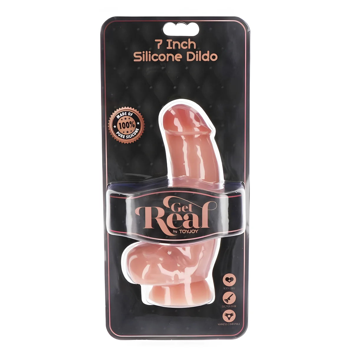 get real gode en silicone 18 cm avec balles peau