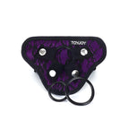 get real harnais en dentelle strap on violet