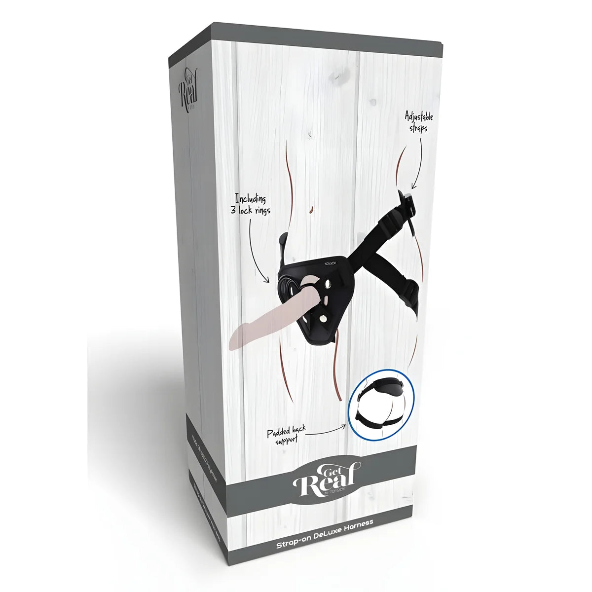 get real harnais strap on deluxe noir