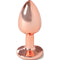 secretplay plug anal en metal or rose petite taille 7 cm
