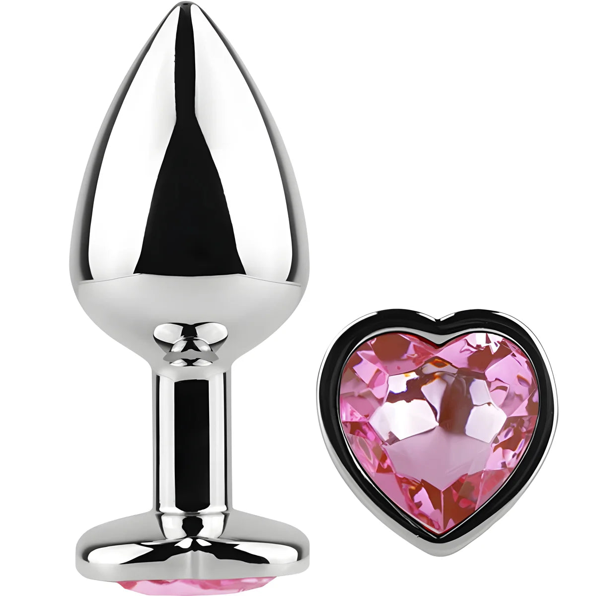 secretplay plug anal en metal coeur fuchsia petite taille 7 cm