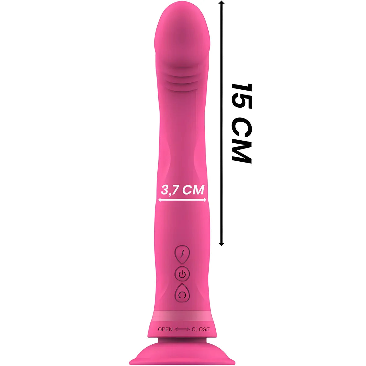 intense gode vibrateur en silicone rose michelangelo